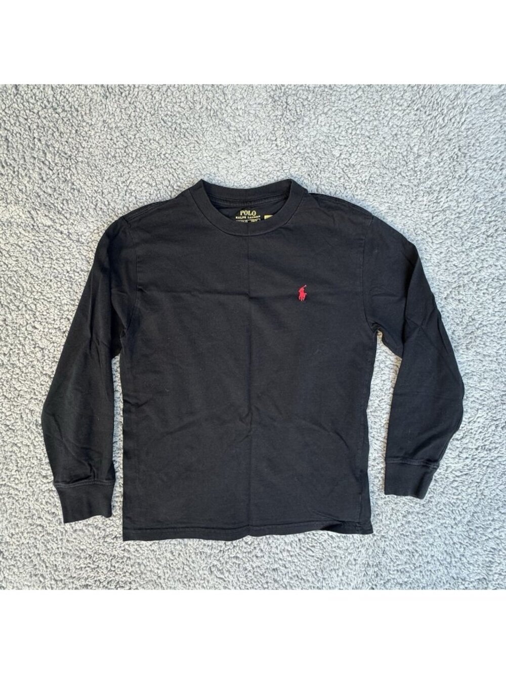 Polo Ralph Lauren Crewneck Long Sleeve T-Shirt Boys Size M (10-12) Cotton